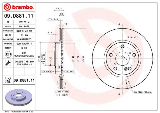 Brake Disc 09.D881.11