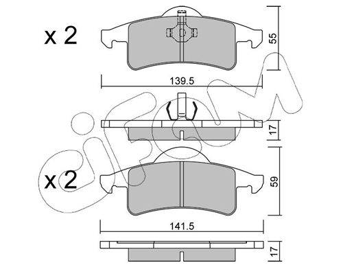 Brake Pad Set, disc brake 822-526-0