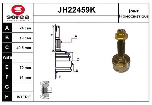 KIT CV JOINT AVEC KR117 - C1 - 107