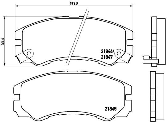 Brake Pad Set, disc brake P 59 020