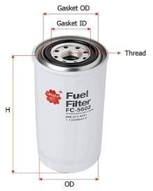 FUEL FILTER FITS P557440 - TecDoc 1
