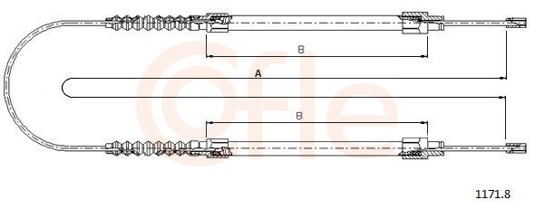 Cable Pull, parking brake 92.1171.8