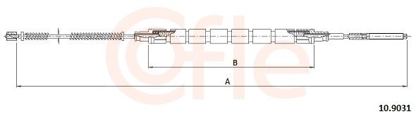 Cable Pull, parking brake 10.9031