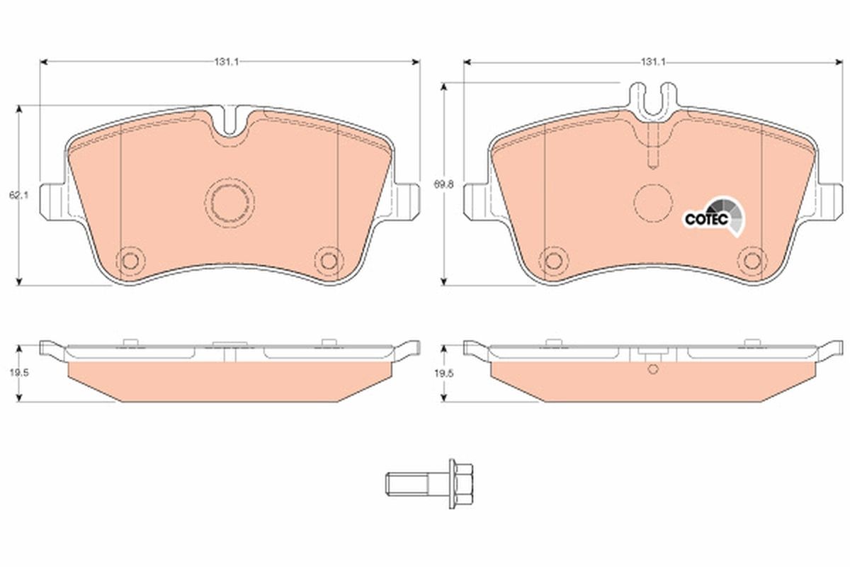 Brake Pad Set, disc brake GDB1413