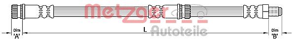 4110266 METZGER fékcső