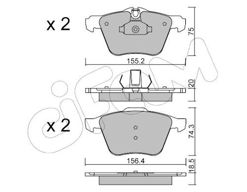 Bremsbelagsatz, Scheibenbremse