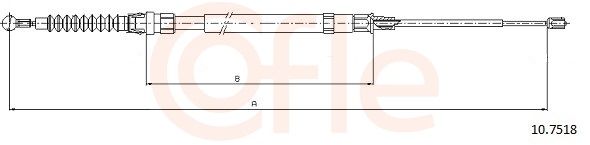 Cable Pull, parking brake 92.10.7518