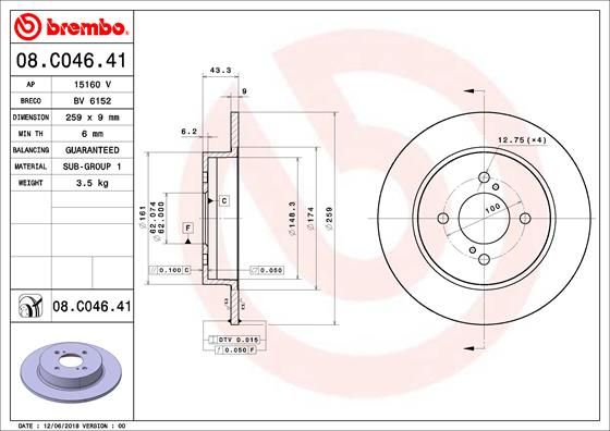 Brake Disc 08.C046.41