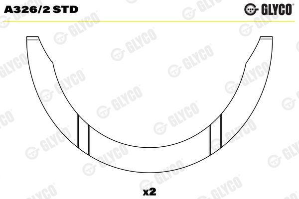 GLYCO A326/2 STD Thrust Washer, crankshaft