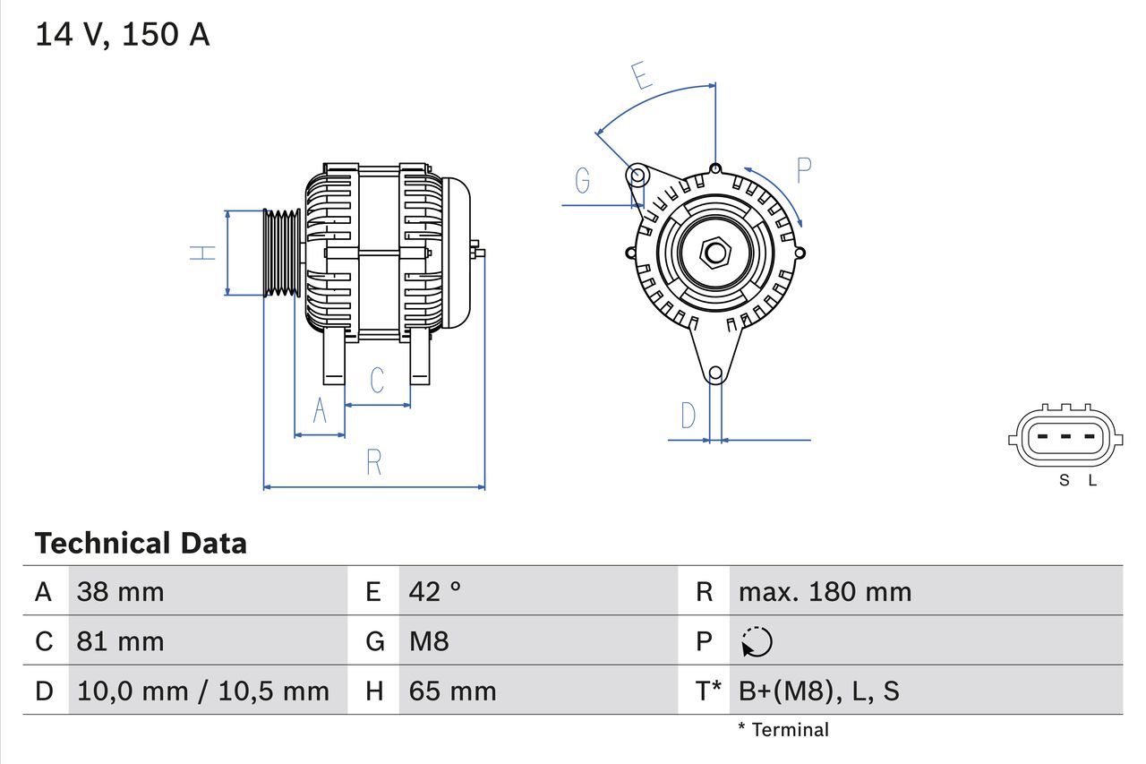 Alternator 0 986 081 960