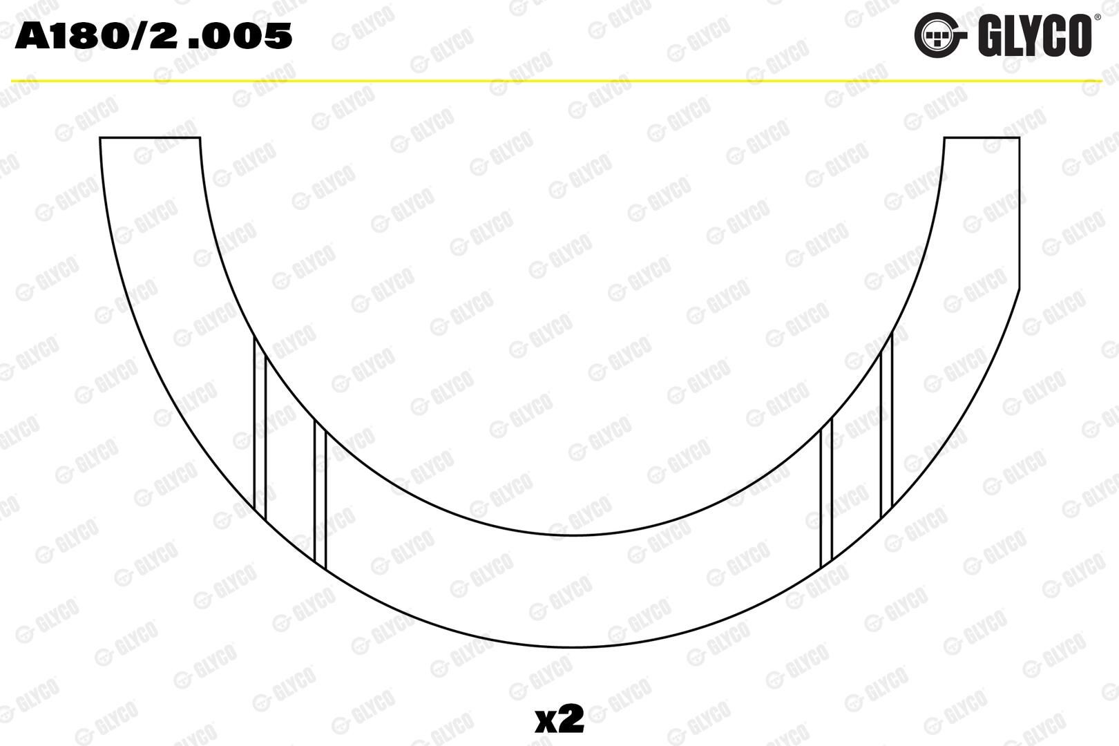 GLYCO A180/2 .005 - Distanzscheibe, Kurbelwelle