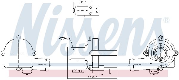 NISSENS 832152 - Wasserpumpe, Motorkühlung