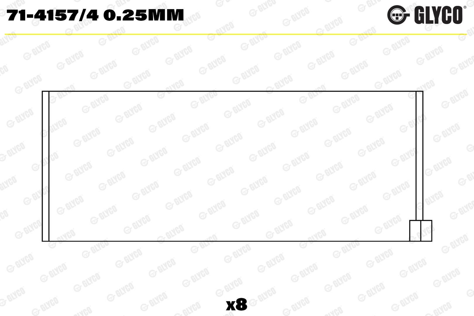 GLYCO 71-4157/4 0.25mm - Pleuellager