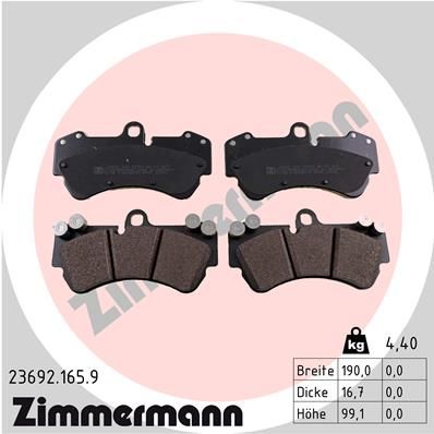 Brake Pad Set, disc brake 23692.165.9