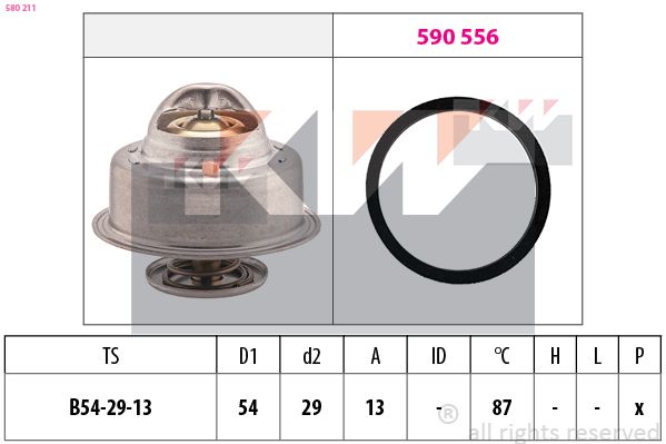 580 211 KW Made in Italy - OE Equivalent termosztát, hűtőfolyadék
