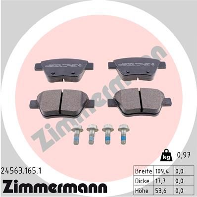 Brake Pad Set, disc brake 24563.165.1