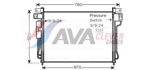 DNA5299D AVA QUALITY COOLING ** CLEVER FIT ** kondenzátor, klíma