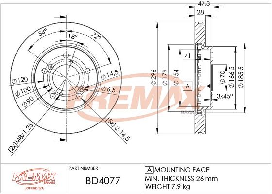 BD-4077 FREMAX féktárcsa