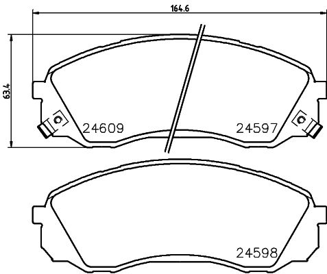 Комплект тормозных колодок, дисковый тормоз 8DB 355 013-541