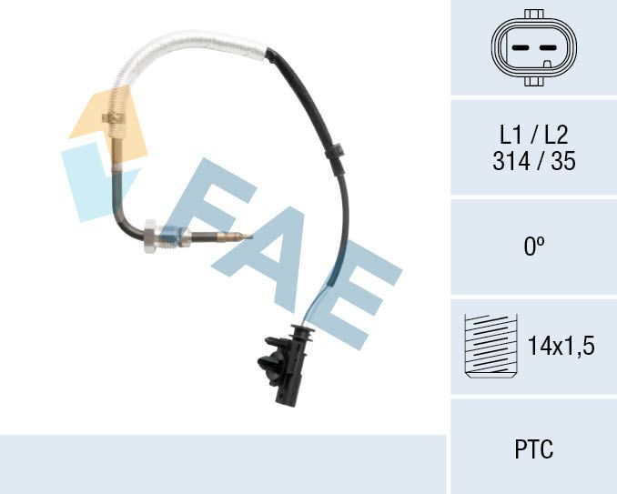 Sensor, Abgastemperatur