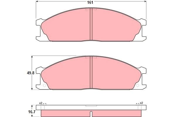 TRW DISC BRAKE PADS - TecDoc Only