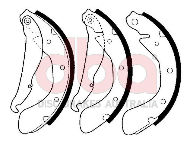 Street Series Brake Shoes [Daewoo Espero/Lanos/Nubera 200mm] - TecDoc Only