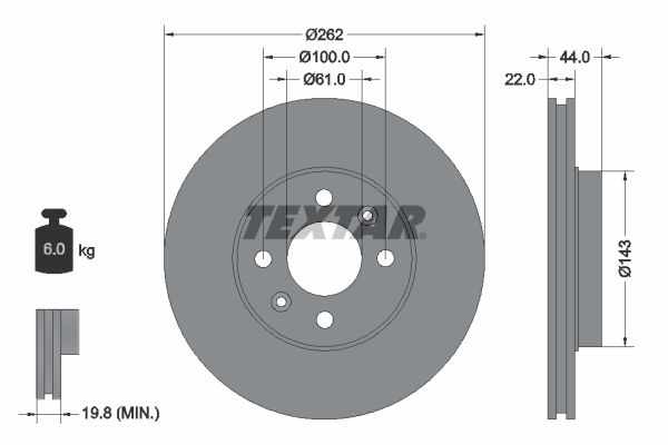 TEXTAR 92064803 - Bremsscheibe PRO