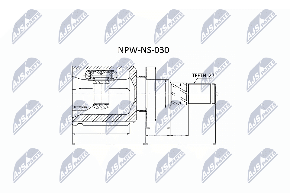 NTY NPW-NS-030 - Gelenksatz, Antriebswelle