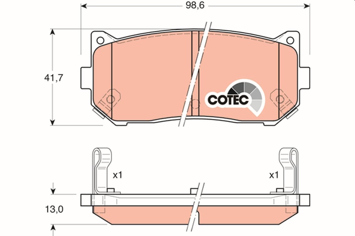 Brake Pad Set, disc brake GDB3203