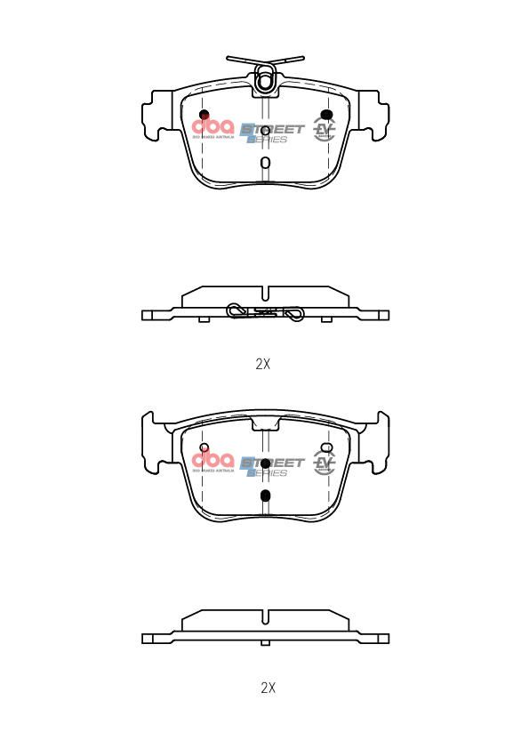 DBA SS STREET SERIES  BRAKE PADS [ CUPRA FORMENTOR 1KY 2022 -ON R ] - TecDoc Only