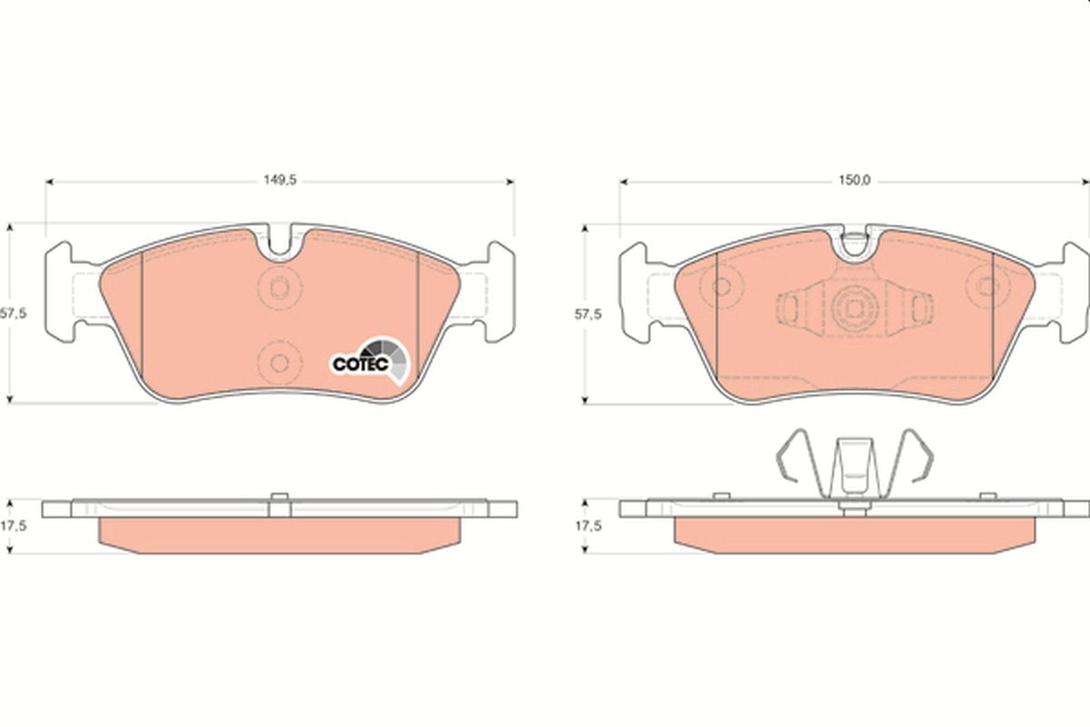 Brake Pad Set, disc brake GDB1625