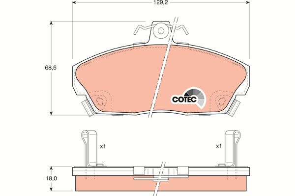 TRW DISC BRAKE PADS - TecDoc 2