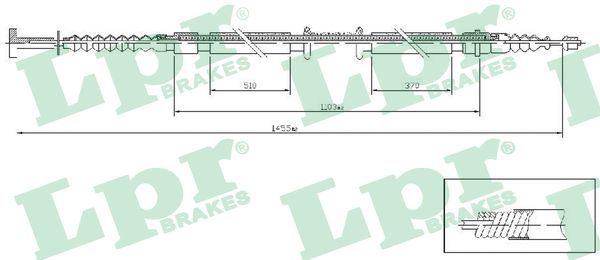 Cable Pull, parking brake C1238B