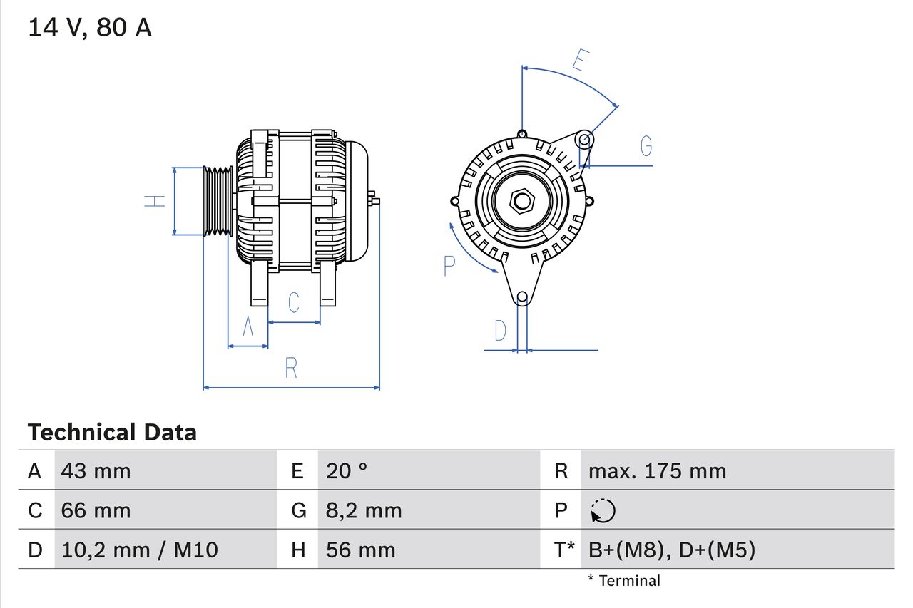 Alternator 0 986 038 781