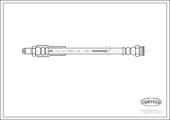 FLEXIBLE DE FREIN RENAULT R18  0705