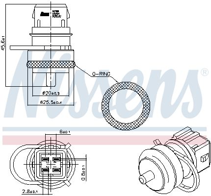 NISSENS 207000 - Sensor, K&uuml;hlmitteltemperatur ** FIRST FIT **
