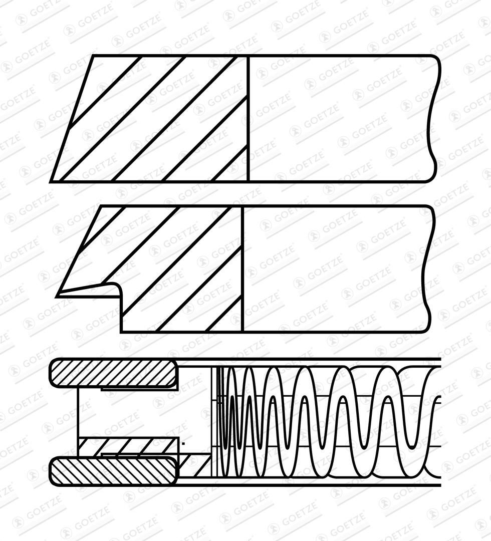 GOETZE ENGINE 08-102400-00 - Kolbenringsatz