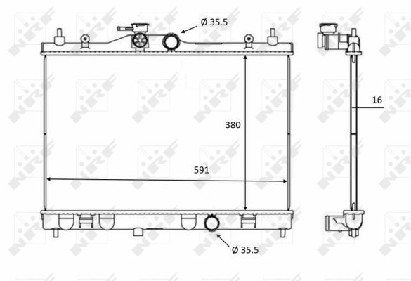 Radiator, engine cooling 58236