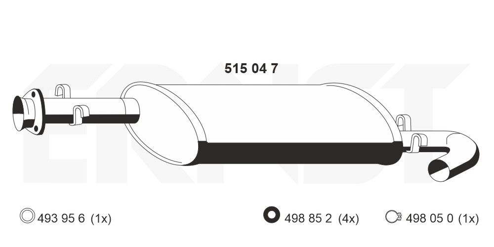 ERNST 515047 - Mittelschalld&auml;mpfer