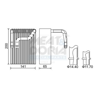MEAT & DORIA 997042 - Verdampfer, Klimaanlage