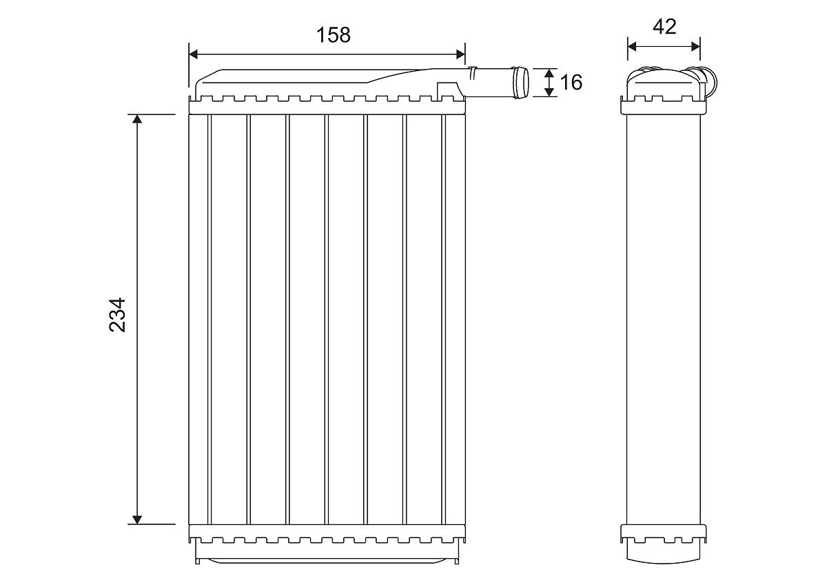 Wärmetauscher, Innenraumheizung