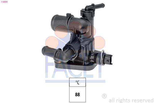 7.8809 FACET Made in Italy - OE Equivalent termosztát, hűtőfolyadék