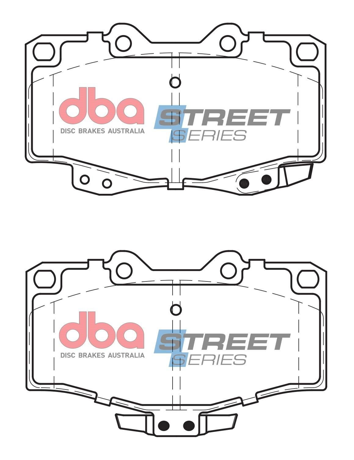DBA SS STREET SERIES BRAKE PADS [ Toyota 1988-2005 F ] - TecDoc Only