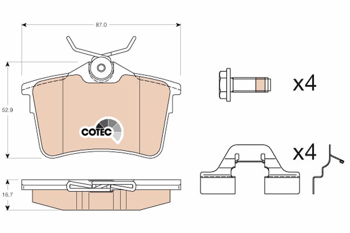 Brake Pad Set, disc brake GDB1799