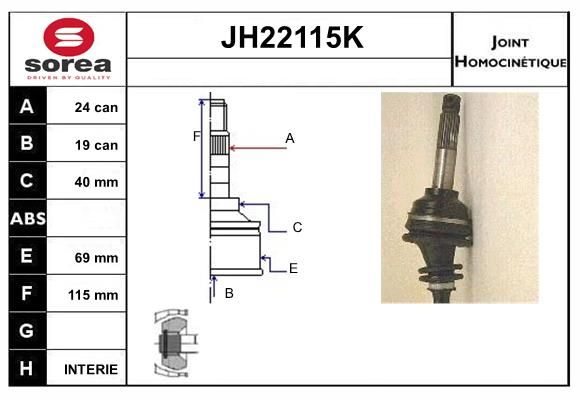 KIT CV JOINT AVEC KR057 - CHARADE