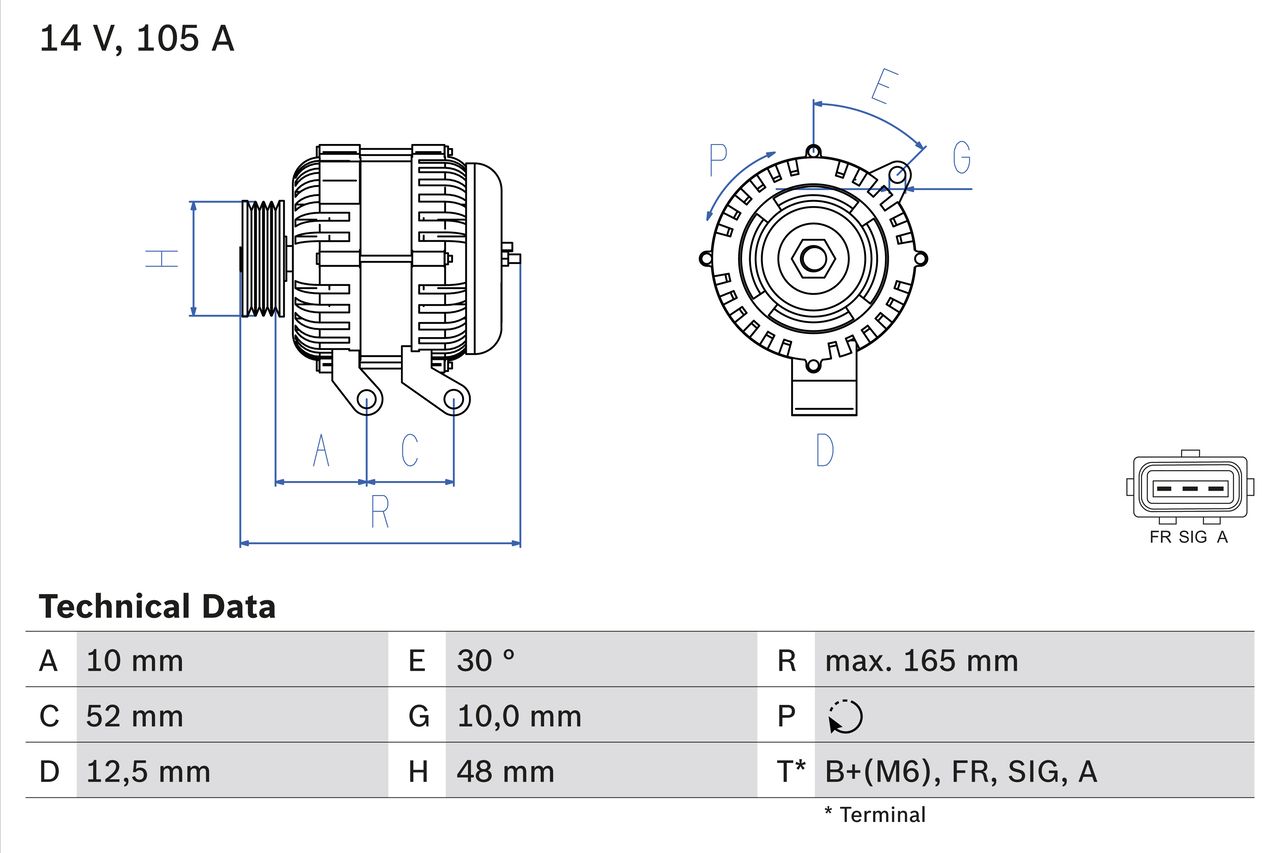 Alternator 0 986 080 440