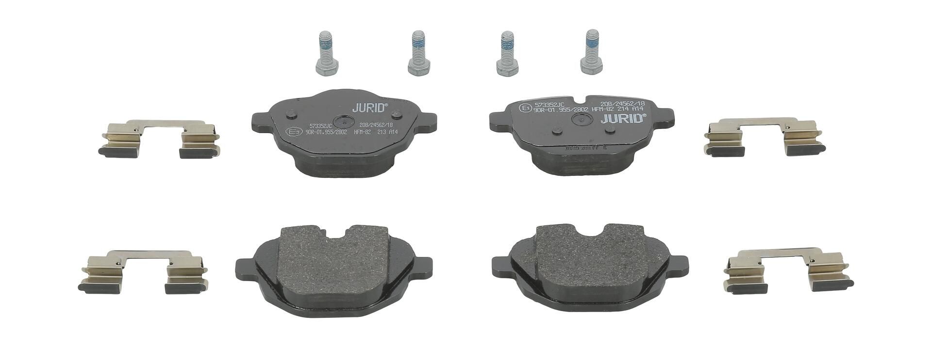 Bremsbelagsatz, Scheibenbremse