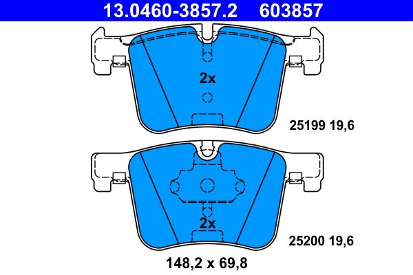 Brake Pad Set, disc brake 13.0460-3857.2