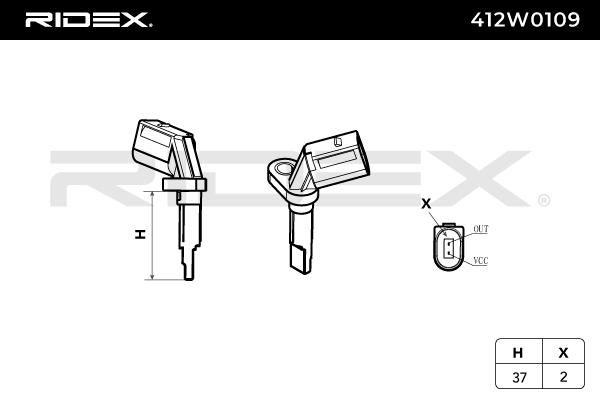RIDEX 412W0109 Sensor, wheel speed
