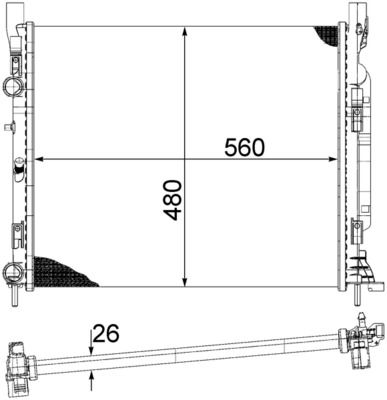 MAHLE CR 1155 000S - K&uuml;hler, Motork&uuml;hlung